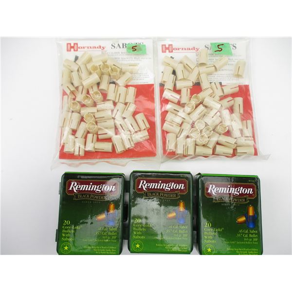 45 CAL SABOT + .357 CAL BULLET LOT