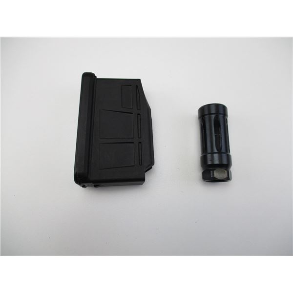 RUGER RIFLE MAG + FLASH HIDER LOT