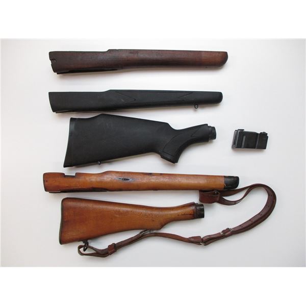 ASSORTED LEE ENFIELD STOCKS ETC