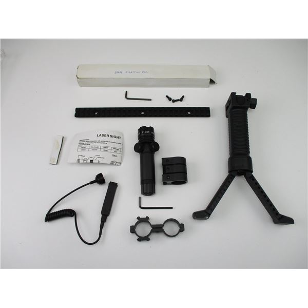 LASER SIGHT & BI-POD FOREGRIP ETC