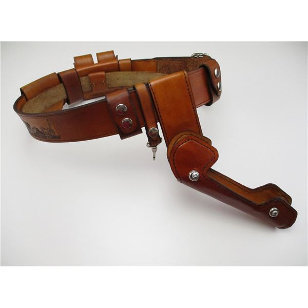 LEATHER COMPETITION REVOLVER BELT