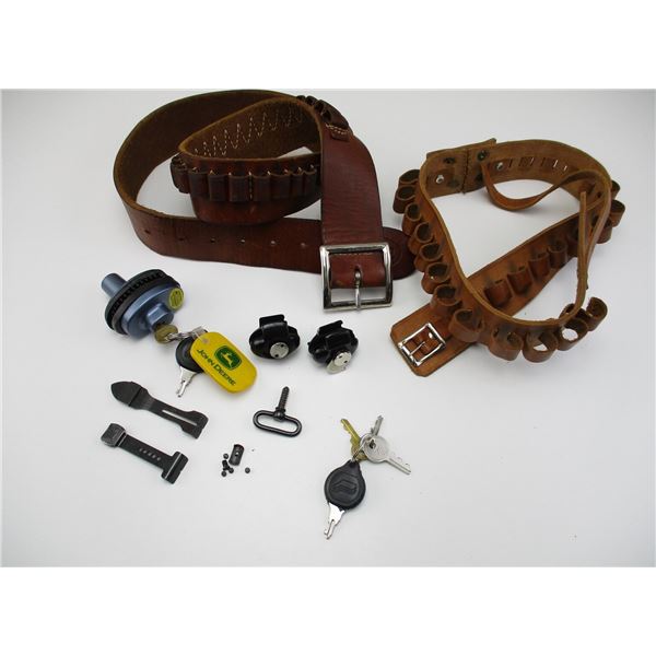 ASSORTED LEATHER AMMO BELTS ETC
