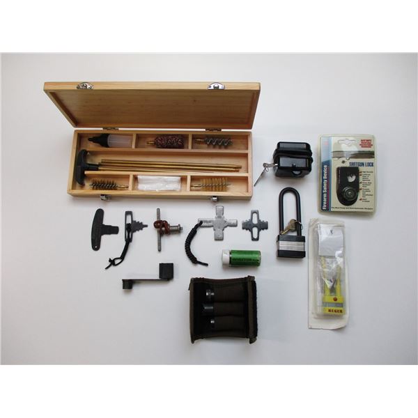 SHOTGUN CLEANING KIT & INVECTOR PLUS 12 GAUGE SHOTGUN CHOKE ETC