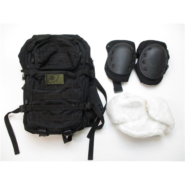 BLACK NYLON TACTICAL BACKPACK ETC