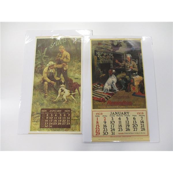 VINTAGE REMINGTON & PETERS CALENDARS