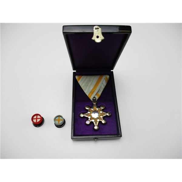 JAPANESE MEDAL/LAPEL BUTTONS LOT