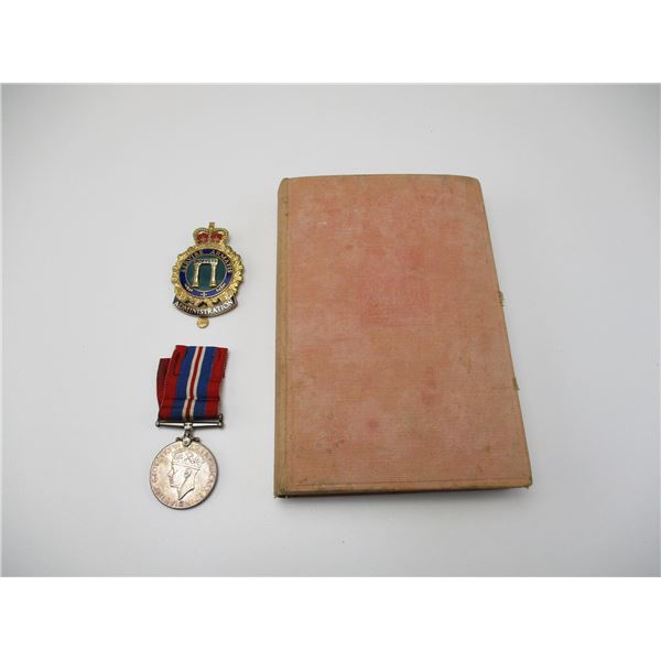 CANADIAN MEDAL/BADGE/BOOK LOT