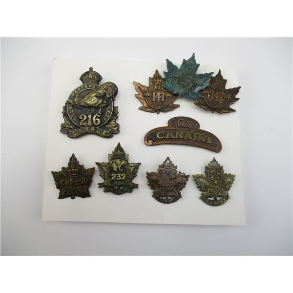 WWI CANADIAN CEF BADGES LOT