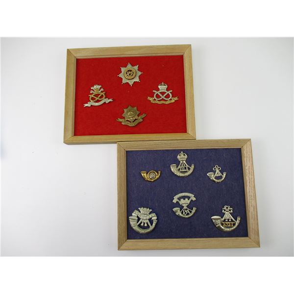 ASSORTED BRITISH FRAMED BADGES