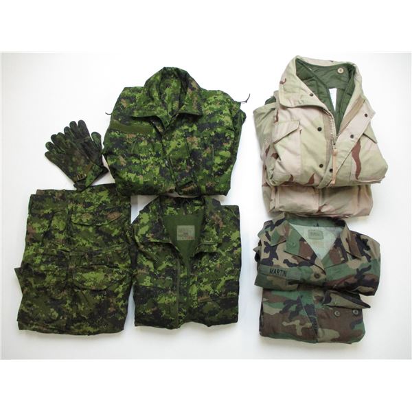 MILITARY CAMOUFLAGE CLOTHING LOT