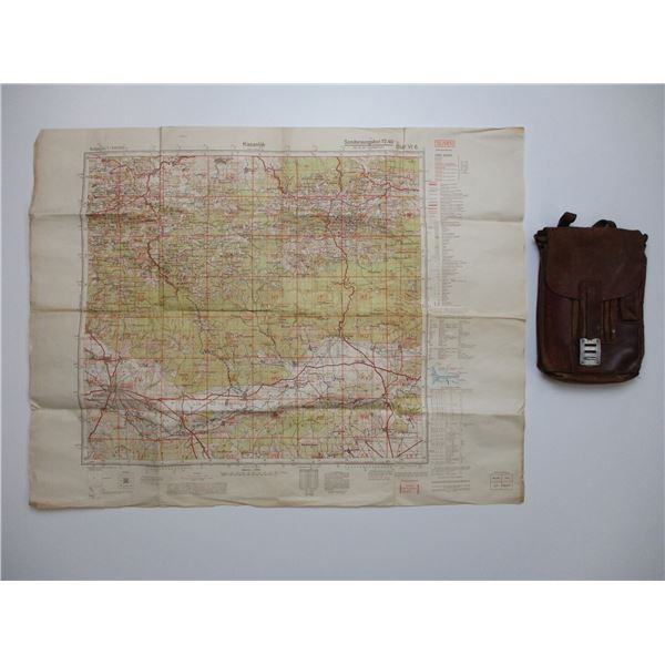 WWII BULGARIAN MAP WITH MAP CASE