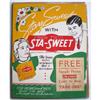 Image 1 : old vintage 1930 STA-SWEETAd Store dIsplay sign#2251470