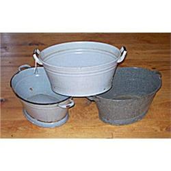 Holland Enamel Wash Tub Basin ~ Garden Planter #2251490