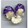 Image 1 : SALE Pansy Flower Pin with Rhinestone inside. #2251593