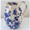 Image 1 : Flow Blue Large Pitcher c1880 English #2252284