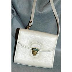Dooney & Bourke Cream Leather Shoulder Bag #2252433