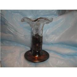 Victorian Forbes Silverplate Vase Glass Insert #2252463