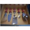 Image 1 : A&J Red Wood Ten Piece Utensil Set NIB #2252603