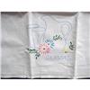 Image 1 : EMBROIDERY Large White Linen Towel "GLASSES" #2276796