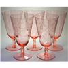 Image 1 : Pink Elegant Depression Glass Ice Tea Goblets #2277654