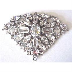 Large all rhinestone Art Deco dress clip #2277804