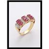Image 1 : RUBY AND DIAMONDS RING , YELLOW GOLD. #2298301