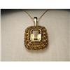 Image 1 : Estate 14K WG Gold Citrine Pendant Enhancer #2298913
