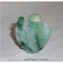 Chinese Green White Jade Carved Snuff Bottle  #2299086