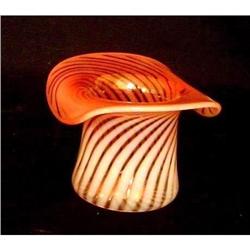 Antique Ribbon Glass  Top Hat #2299230