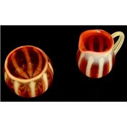 Antique  Art Glass Creamer & Sugar #2299231