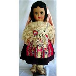 ITALIAN 1940's COMPOSITION DOLL SUPER COSTUME #2299237