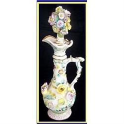 MINTON DERBY PERFUME BOTTLE / CRUET FLOWERS #2299241