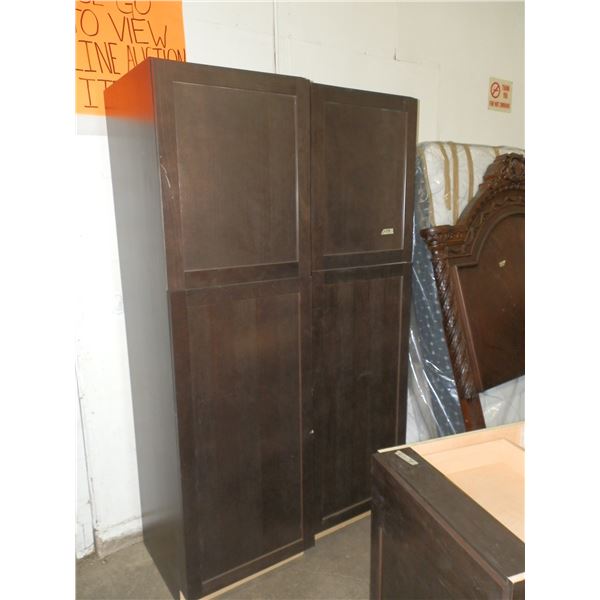 3 Brown Cabinets