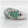 Image 2 : EC129-148 SILVER SAKOTA EMERALD(0.9CT) RING