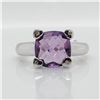 EC129-136 SILVER BRAZIL AMETHYST(4.15CT) DIAMOND(0