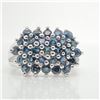 EC129-139 SILVER BLUE SAPPHIRE(1.7CT) RING