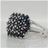 Image 2 : EC129-139 SILVER BLUE SAPPHIRE(1.7CT) RING