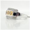 Image 2 : EC129-125 SILVER CITRINE & WHITE TOPAZ(0.9CT) RING