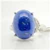 Image 1 : EC129-133 SILVER LAPIS (9.25CT) DIAMOND(0.25CT) RI