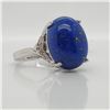 Image 3 : EC129-133 SILVER LAPIS (9.25CT) DIAMOND(0.25CT) RI