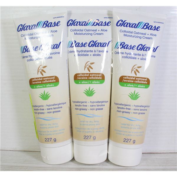 LOT OF 3 GLAXAL BASE CALLOIDAL OATMEAL AND ALOE