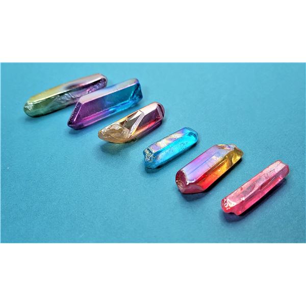 LOT OF 6 RAINBOW TITANIUM HEALING