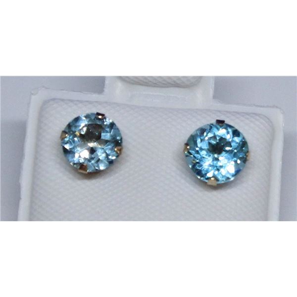 BZ415-157 BLUE TOPAZ (1.6 CT) EARRINGS