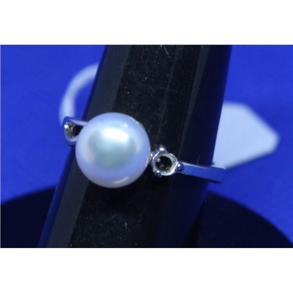 #248-FRESH WATER PEARL RING (WHITE) SIZE 5.5