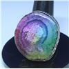 #49-NATURAL RAINBOW SOLAR QUARTZ RING SIZE 9.25