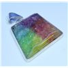 Image 1 : #34-NATURAL RAINBOW SOLAR QUARTZ PENDANT