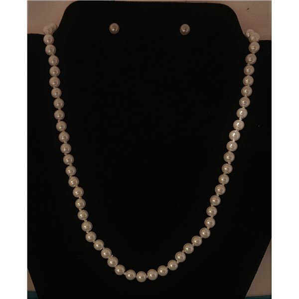 SET OF 6MM WHITE SOUTH SEAS 18" PEARL