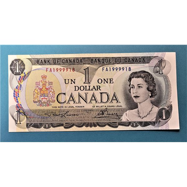 2)  CANADIAN 1973 $1.00 BANKNOTE,