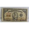 Image 1 : 1923 MCCOUVER SAUNDERS 25 CENT BANKNOTE