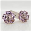 Image 2 : EC129-121 SILVER PINK AMETHYST(&WHITE TOPAZ7.4CT)